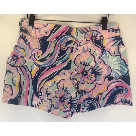 LILLY PULITZER Makenna Ponte Short Nauti Navy Size 2 Resort Beach Preppy Sirens - Picture 6 of 11